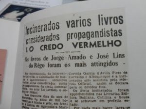 Jornal do Estado da Bahia noticiou queima de livros do autor